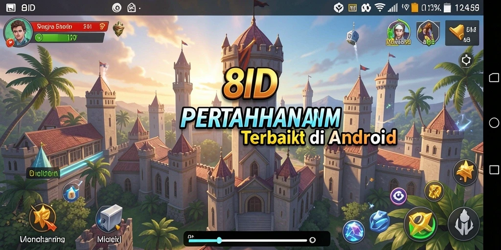 Screenshot gameplay 8ID menampilkan strategi menara yang menarik.