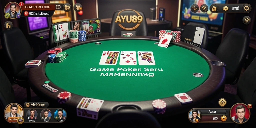 Gameplay Poker yang menegangkan dan penuh strategi.