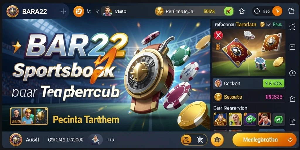 Screenshot utama BARA22 menampilkan gameplay taruhan yang menarik.