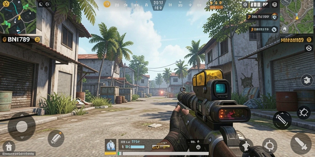 Tampilan gameplay seru BNI789 dalam aksi TPS.