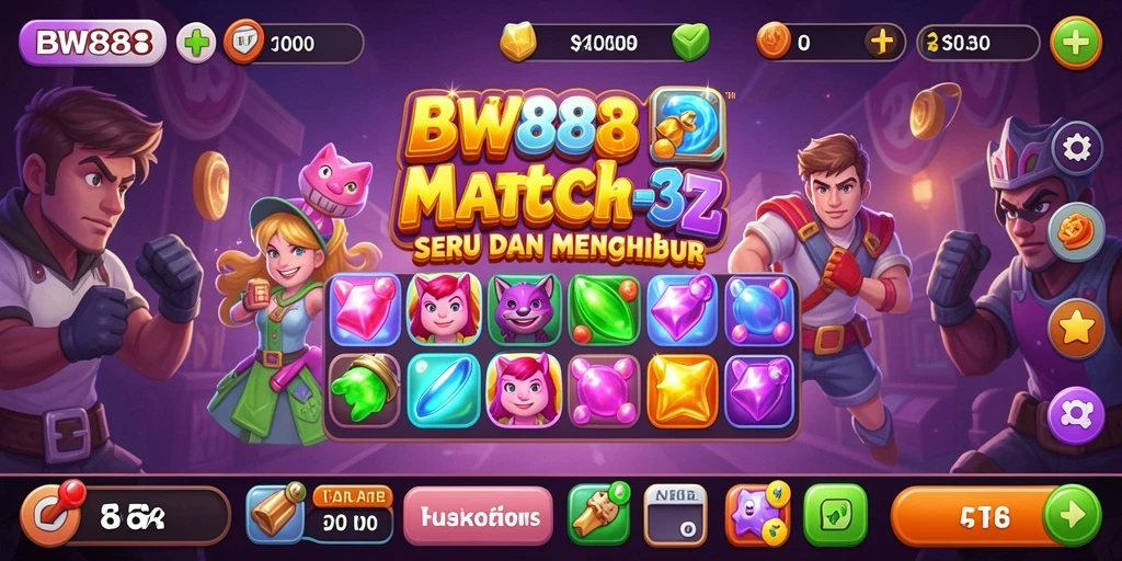 Tampilan gameplay BW888 yang penuh warna dan menyenangkan.