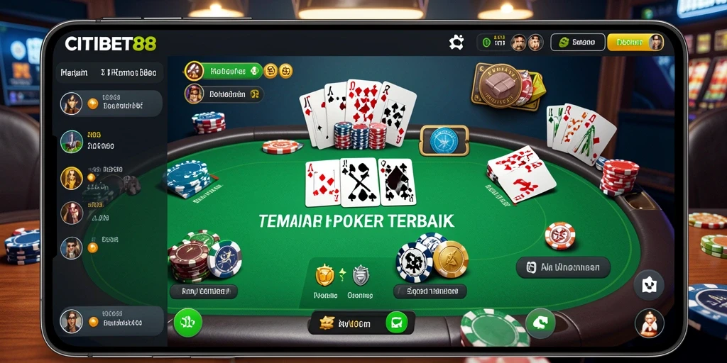 Tangkapan layar CITIBET88 yang menunjukkan aksi seru permainan poker.