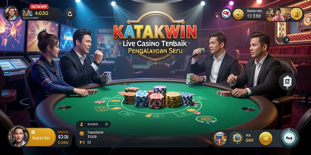 Tampilan gameplay KATAKWIN yang mencerminkan suasana kasino langsung.