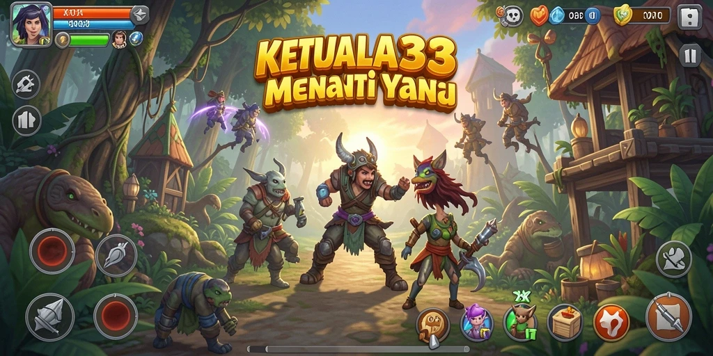 Screenshot KAYA33 menunjukkan aksi petualangan yang mendebarkan di dunia fantasi.