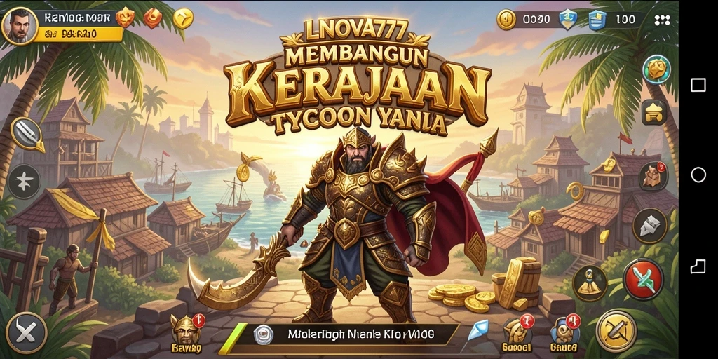 Tampilan gameplay LNOVA777 menampilkan keseruan membangun bisnis Tycoon.