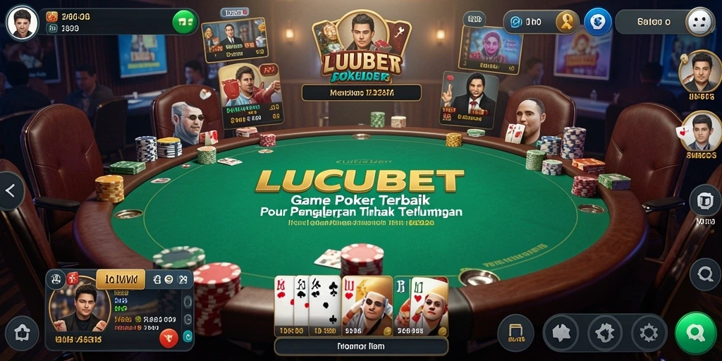 Tampilan gameplay LUCUBET yang seru dan interaktif saat bermain Poker.