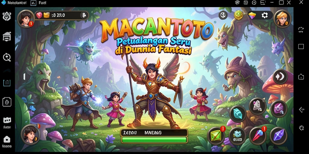 Screenshot gameplay MACANTOTO yang menunjukkan aksi petualangan menegangkan.