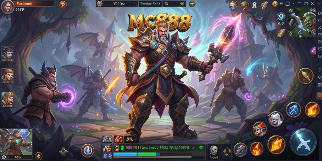 Screenshot gameplay ARPG yang menegangkan dan mendebarkan di MC888.