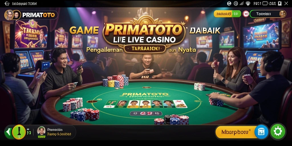 Tampilan gameplay Live Casino dari PRIMATOTO yang menarik.