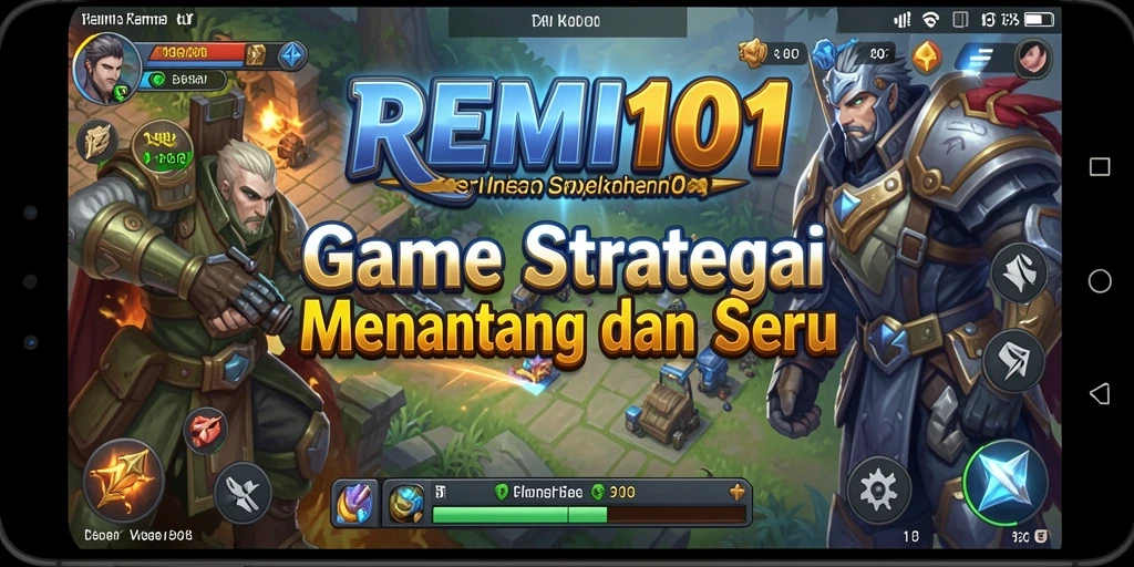 Screenshot REMI101 menunjukkan tampilan epik dari gameplay strategi yang menantang.