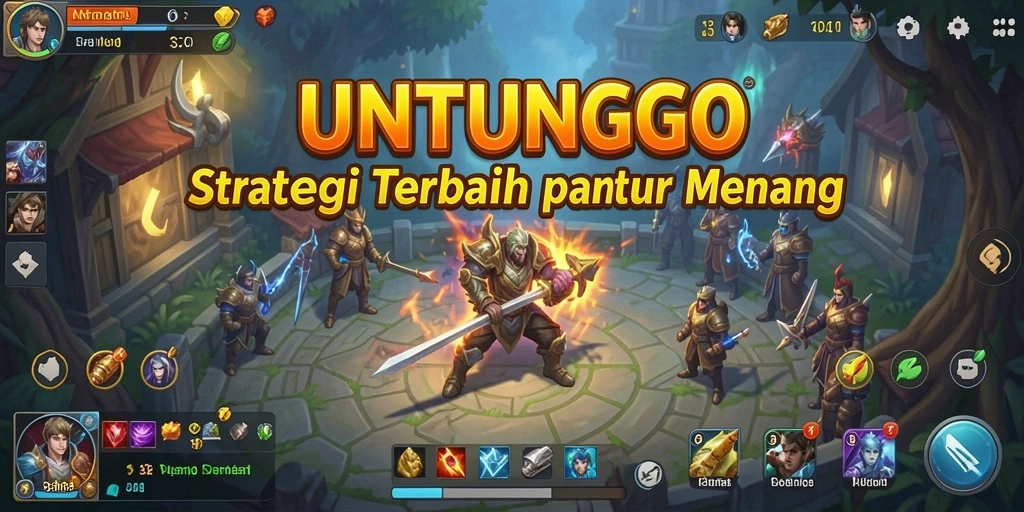 Screenshot UNTUNGGO menampilkan aksi strategi yang mendebarkan.